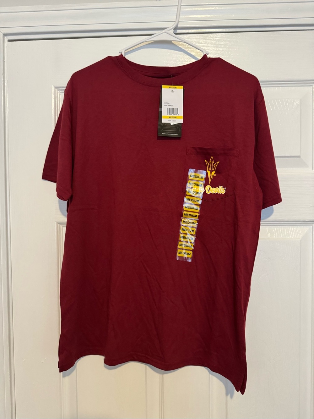 Arizona State Sun Devils Maroon Pocket T-Shirt (NEW)